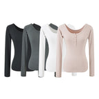 Henley Long Sleeve Slim Fit T-Shirt