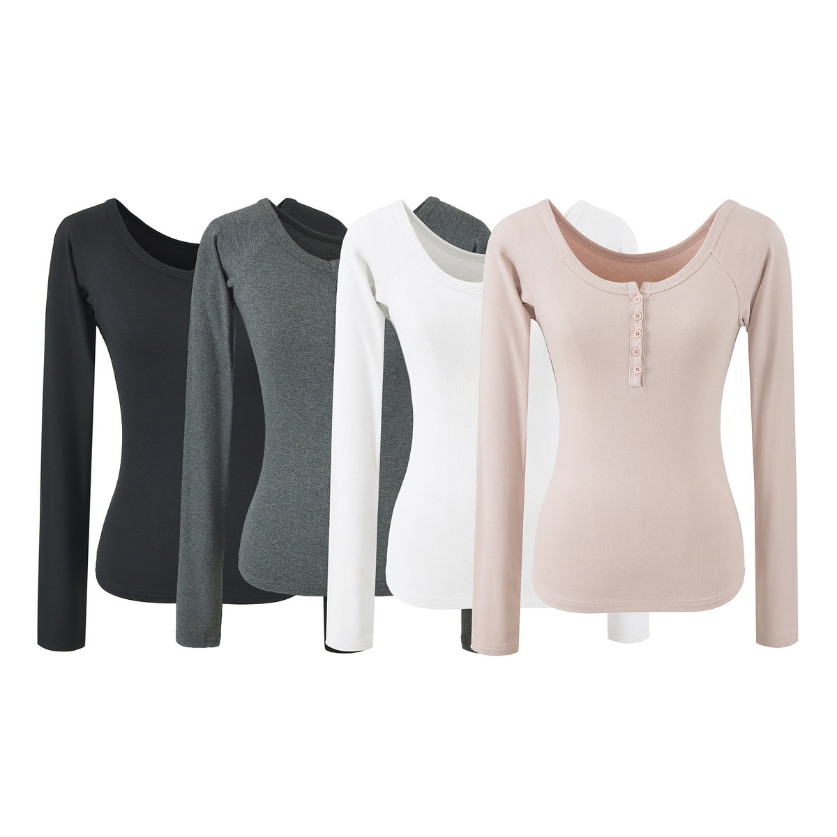 Henley Long Sleeve Slim Fit T-Shirt