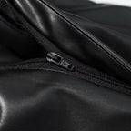 Belted Slim Fit Versatile Skinny Faux Leather Pants for Women
