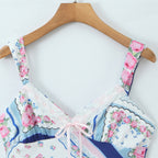 Spicy Girl Printed Satin Mini Strap Dress
