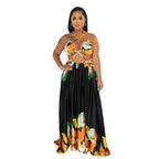Fashion Women's Tie-front Sleeveless Wrap Bodycon Long Dress