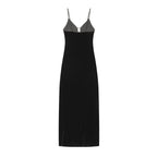 Style New Women's Fashionable Classic Velvet Strap Dress