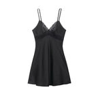 Sexy Luxurious Double-Layer Lace Strap Dress for Women