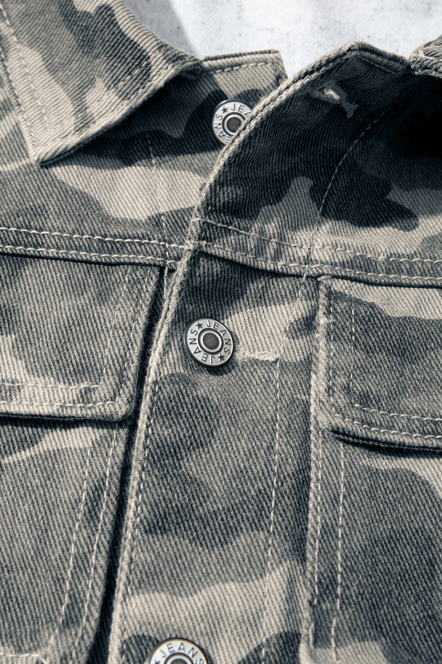 Green Camo Cargo Denim Vest