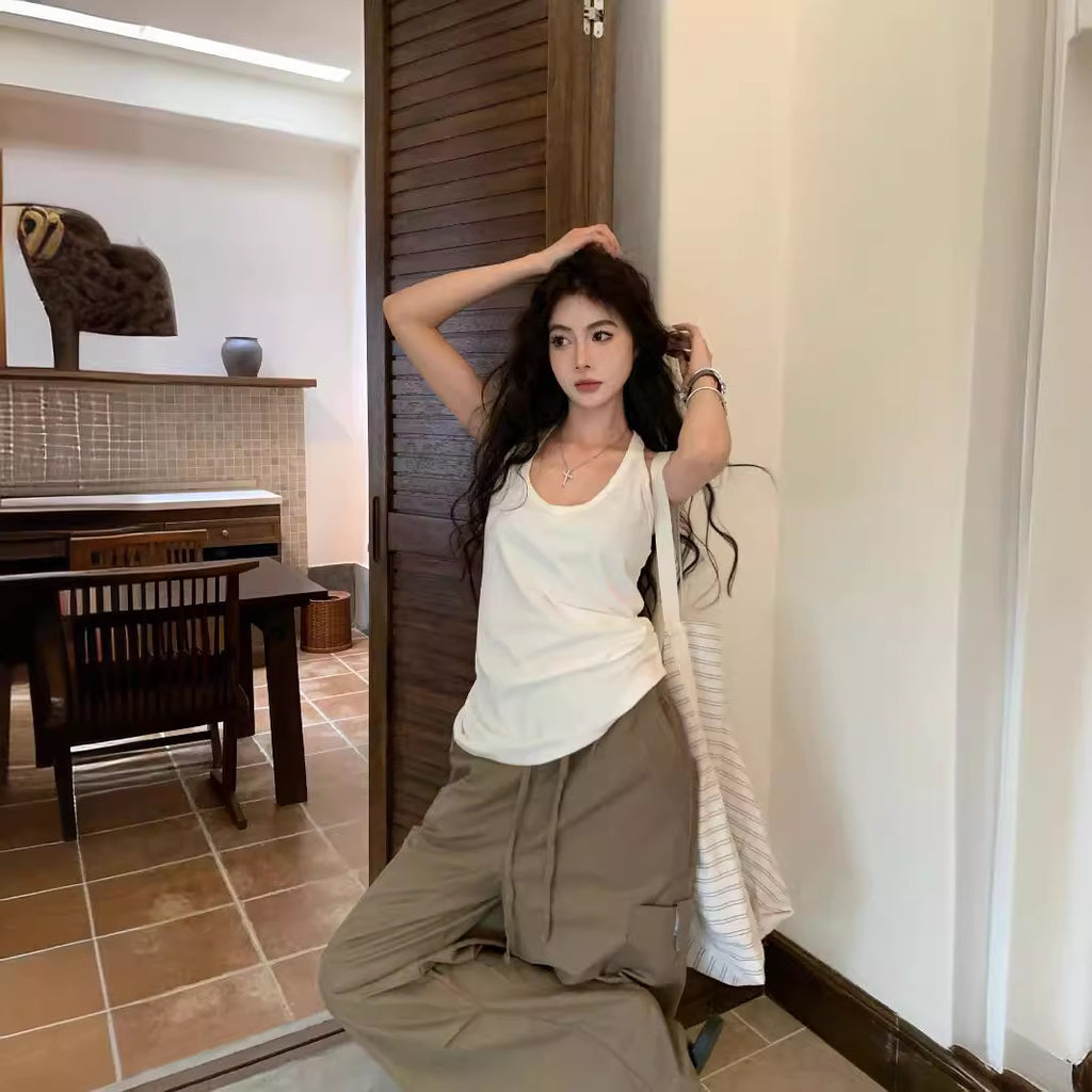Casual Slimming Inner Wear Sleeveless Student Top Basic Versatile Outerwear Vest Strapless Women
