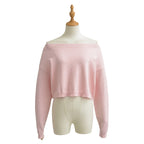One shoulder off shoulder short loose sweater