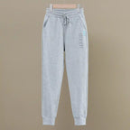 Warm Fleece Thickened Women's Pants Winter Loose Cuffed Slimming Elastic Waist Casual Long Trousers Harem Sweatpants