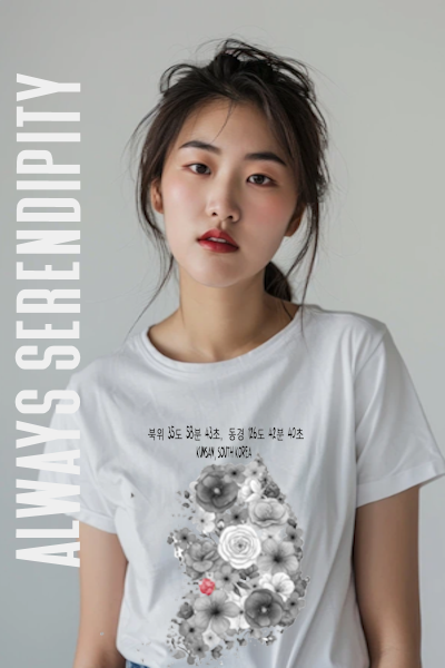 CUSTOMIZED: "Kunsan" Floral Korean Peninsula Graphic Tee