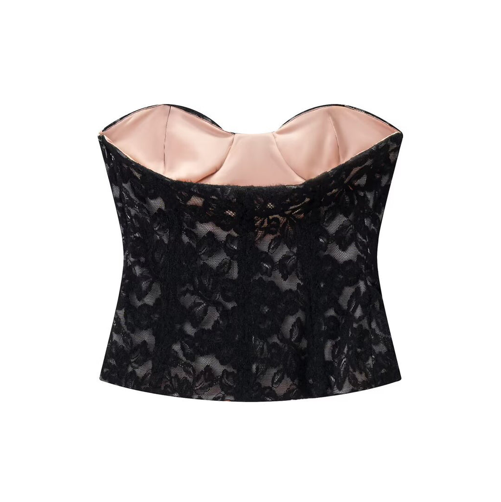 Spicy girl velvet lace corset