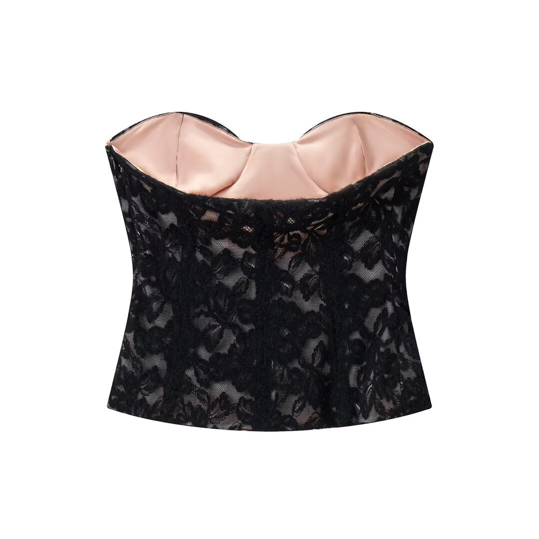 Spicy girl velvet lace corset