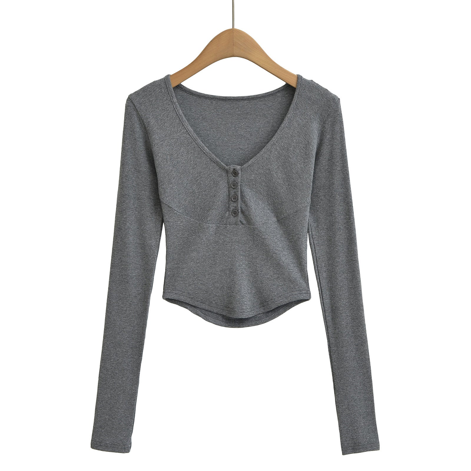 V-neck slim fit top