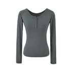 Henley Long Sleeve Slim Fit T-Shirt
