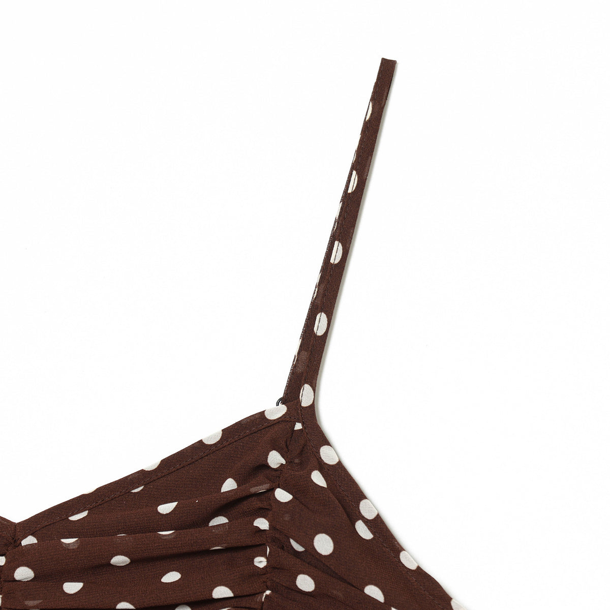 French polka dot chiffon camisole dress