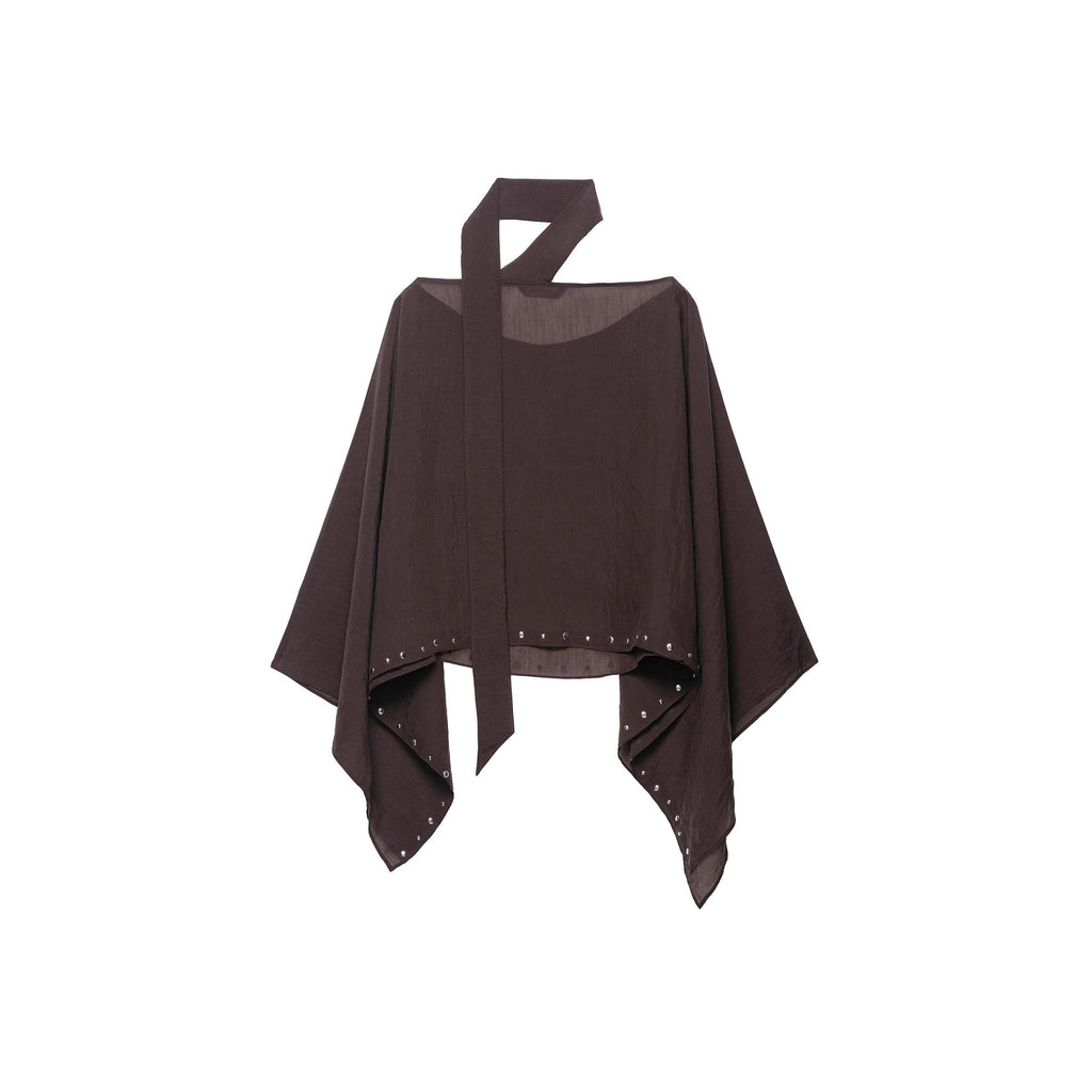 Minimalist Studded Shawl Wrap Scarf