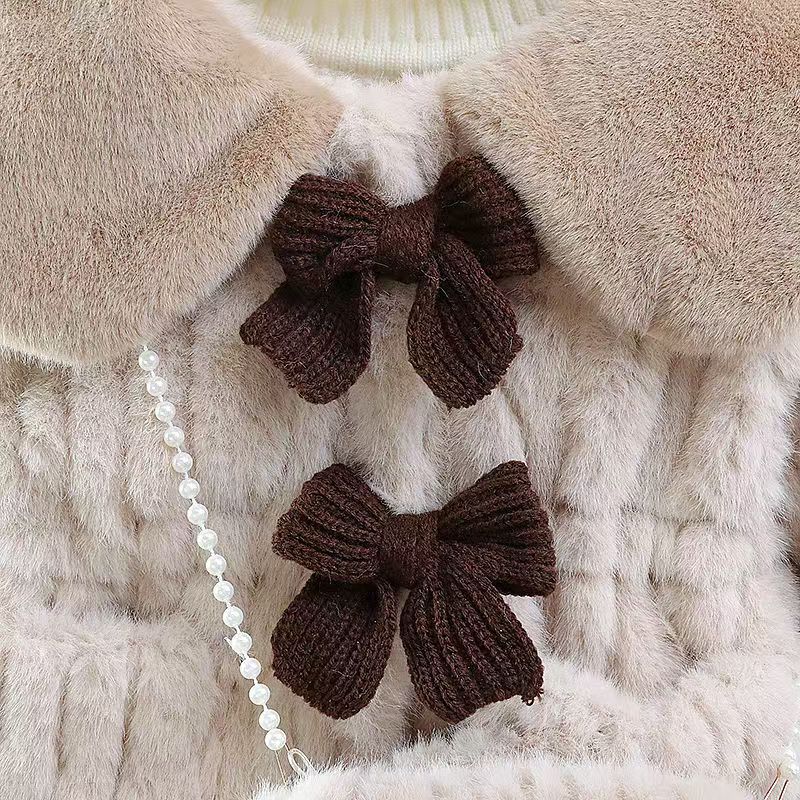 Girls' Stylish Thickened Fleece Lined Plush Winter Coat