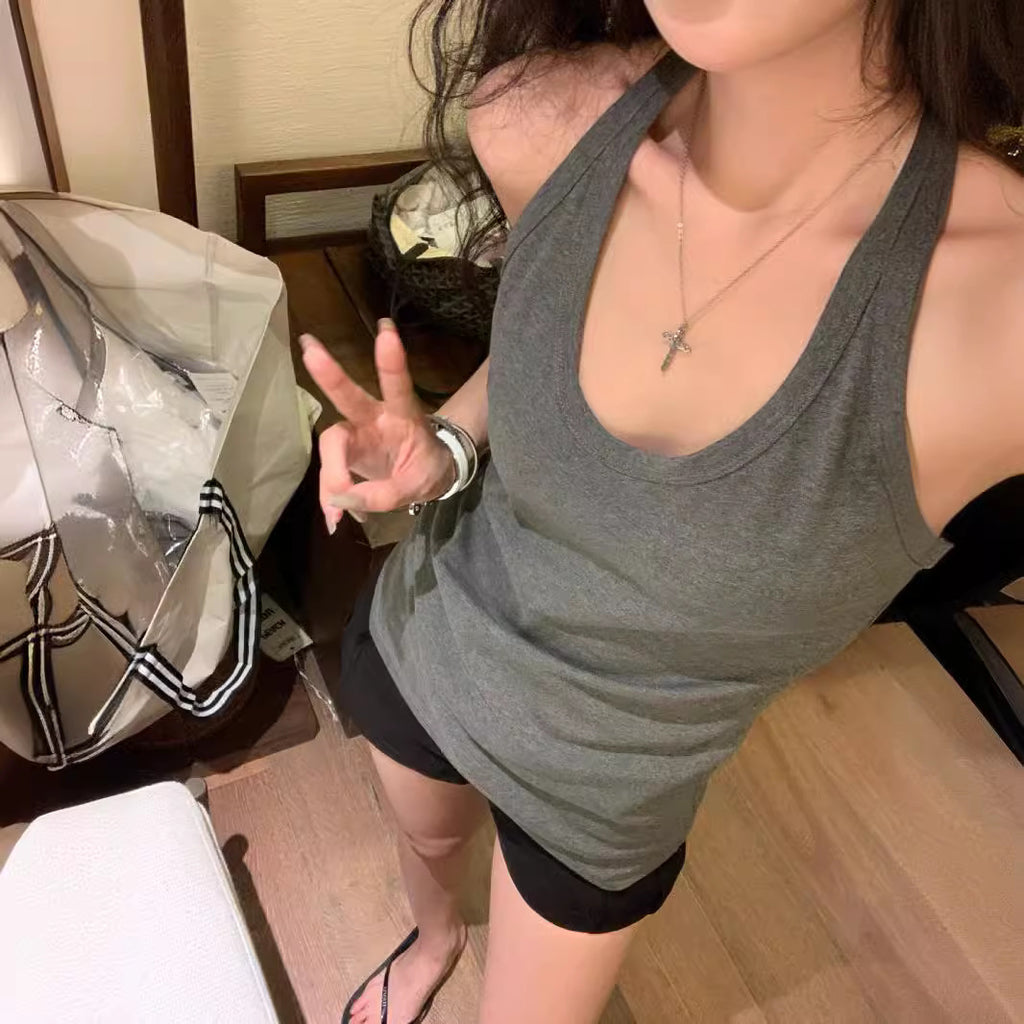 Casual Slimming Inner Wear Sleeveless Student Top Basic Versatile Outerwear Vest Strapless Women