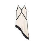Style New Women's Fashion Satin Asymmetric Midi Dress