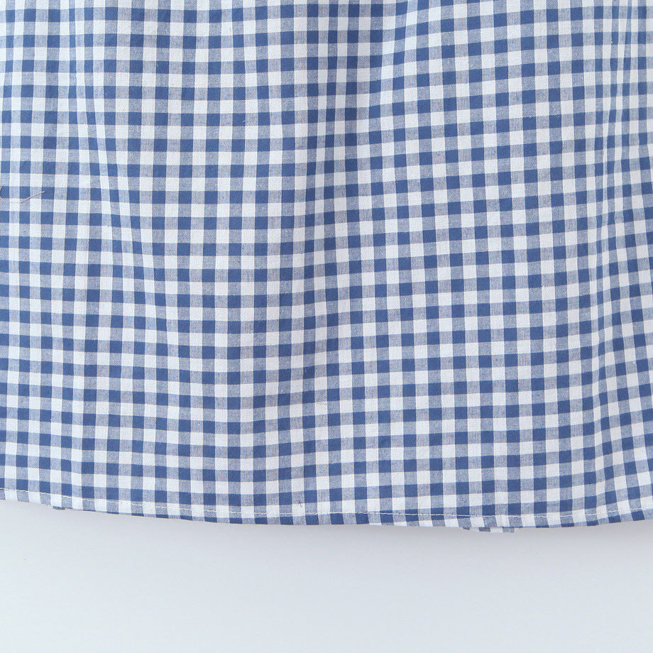 Style Plaid Cute Bow Tie Neckline Bodycon Dress