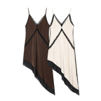 Style New Women's Fashion Satin Asymmetric Midi Dress