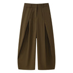 Street loose pleated pants women's clothing