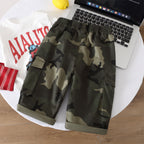 Boys Camouflage Cargo Pants Casual Straight Leg Trousers