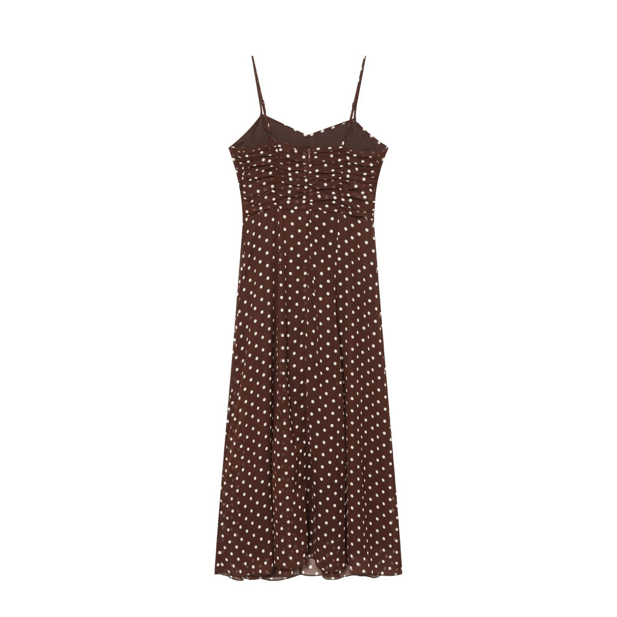 French polka dot chiffon camisole dress