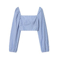 Style New Women's Fashionable Stripe Short Top