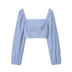 Style New Women's Fashionable Stripe Short Top