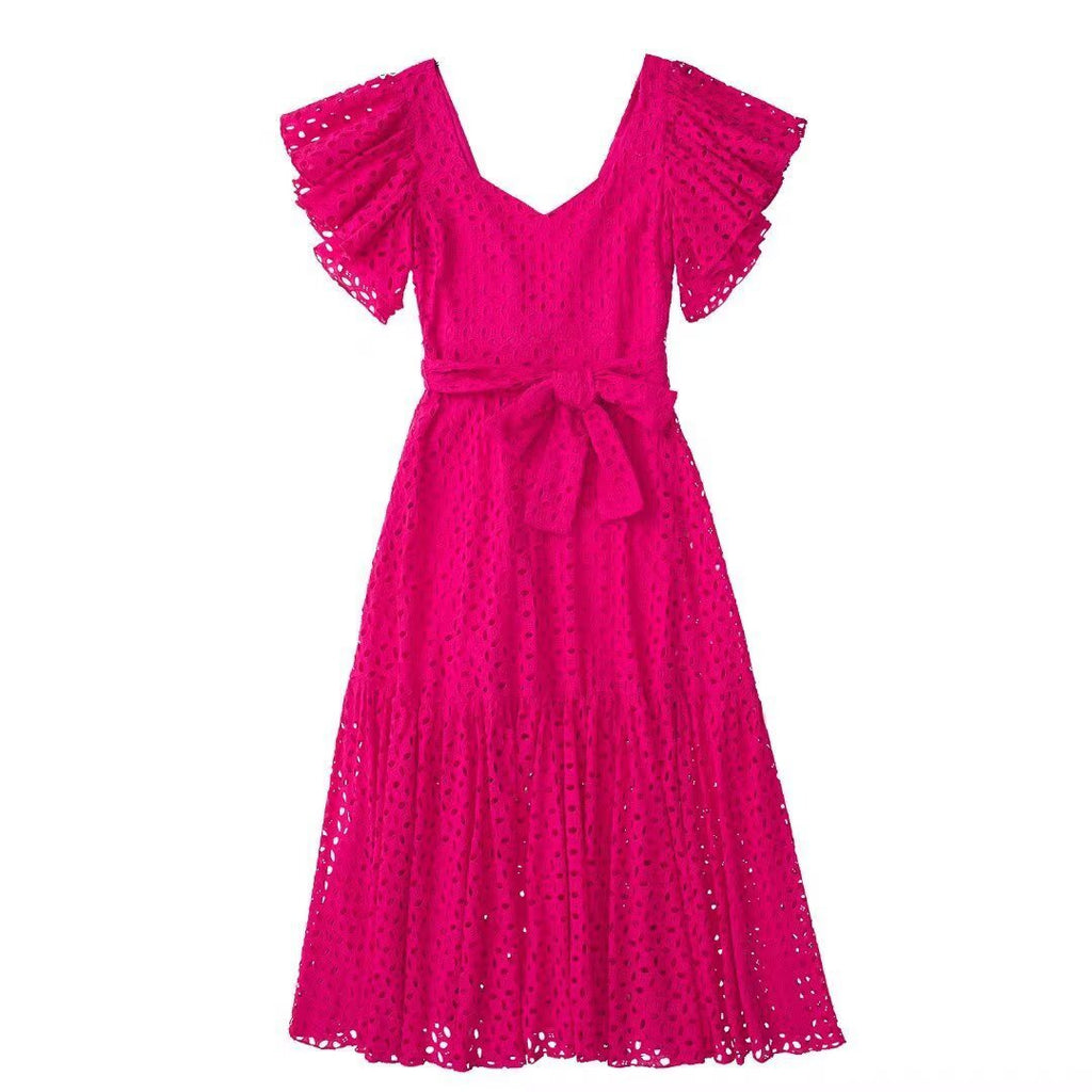 Chic  Style Embroidered Long Dress for Women