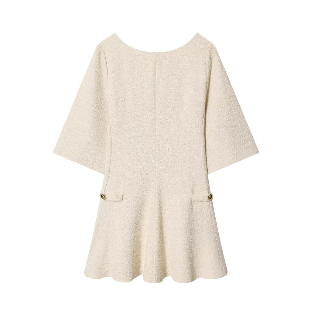 Elegant women's looped velvet dress
