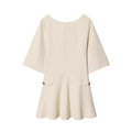 Elegant women's looped velvet dress