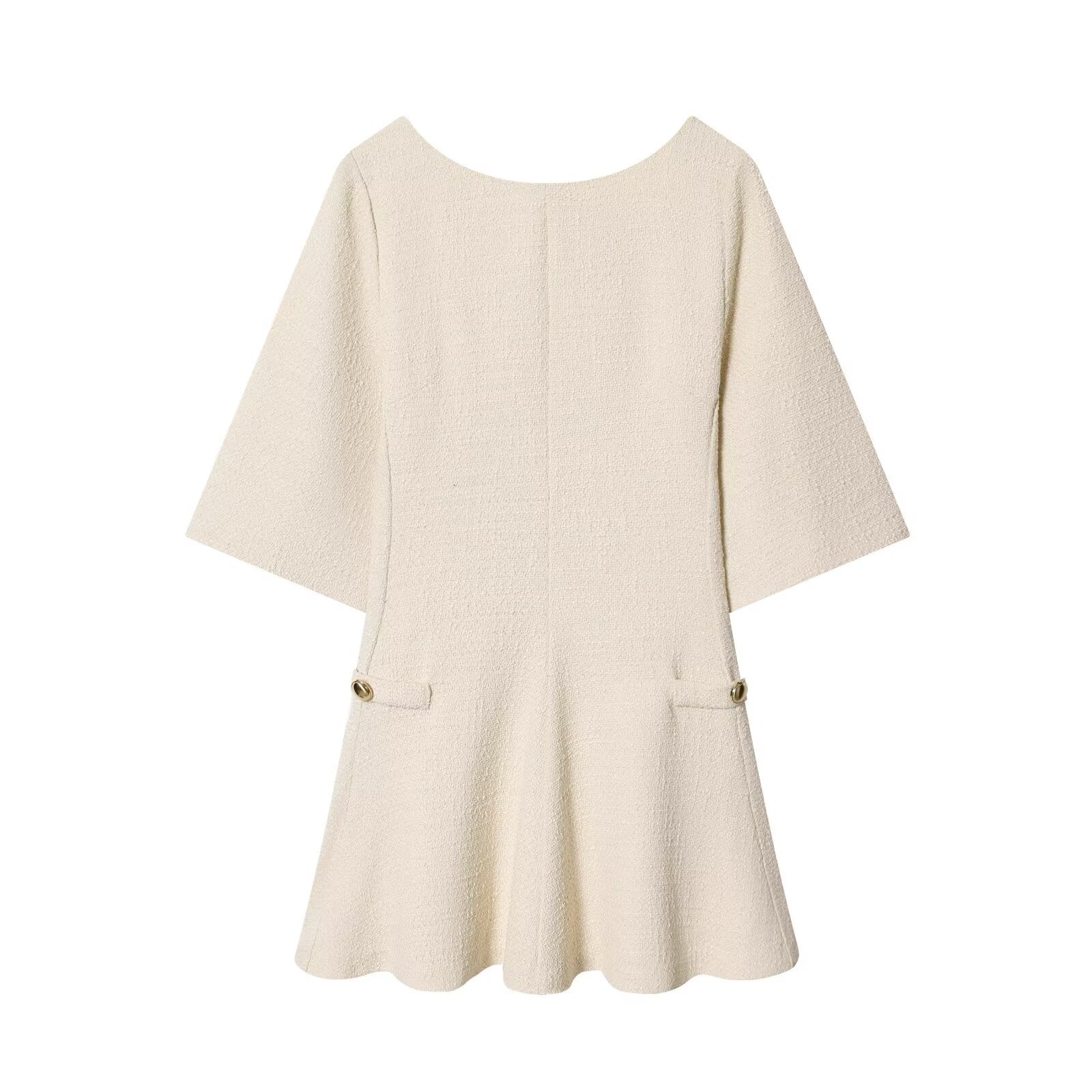 Elegant women's looped velvet dress