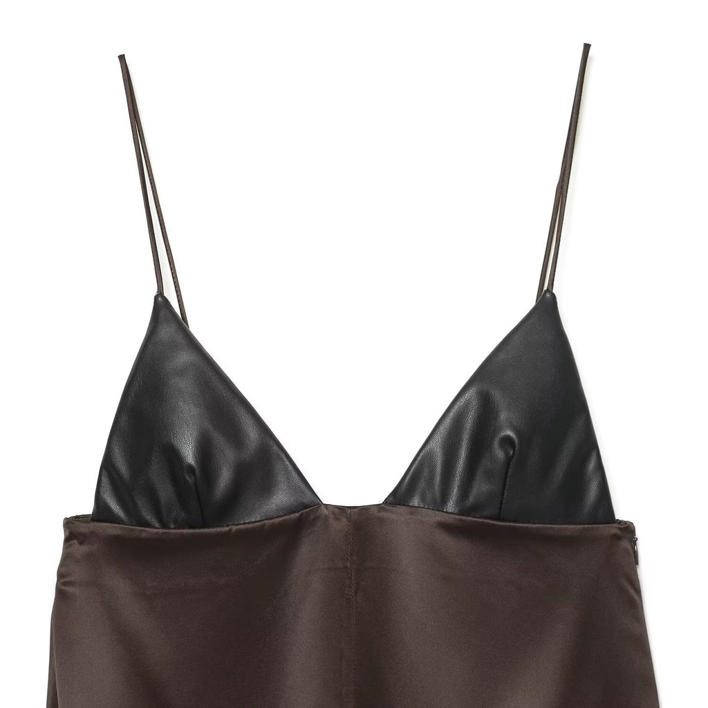 Spicy girl splicing asymmetrical top