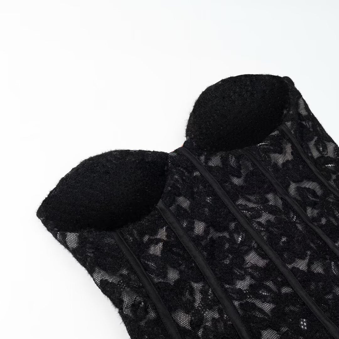 Spicy girl velvet lace corset