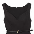 Spicy girl with belt mini dress