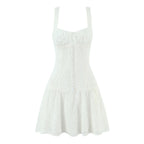 Plum lace slimming camisole dress