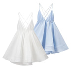 Vacation style spicy girl V-neck camisole backless dress