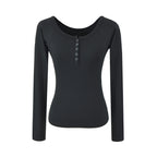 Henley Long Sleeve Slim Fit T-Shirt