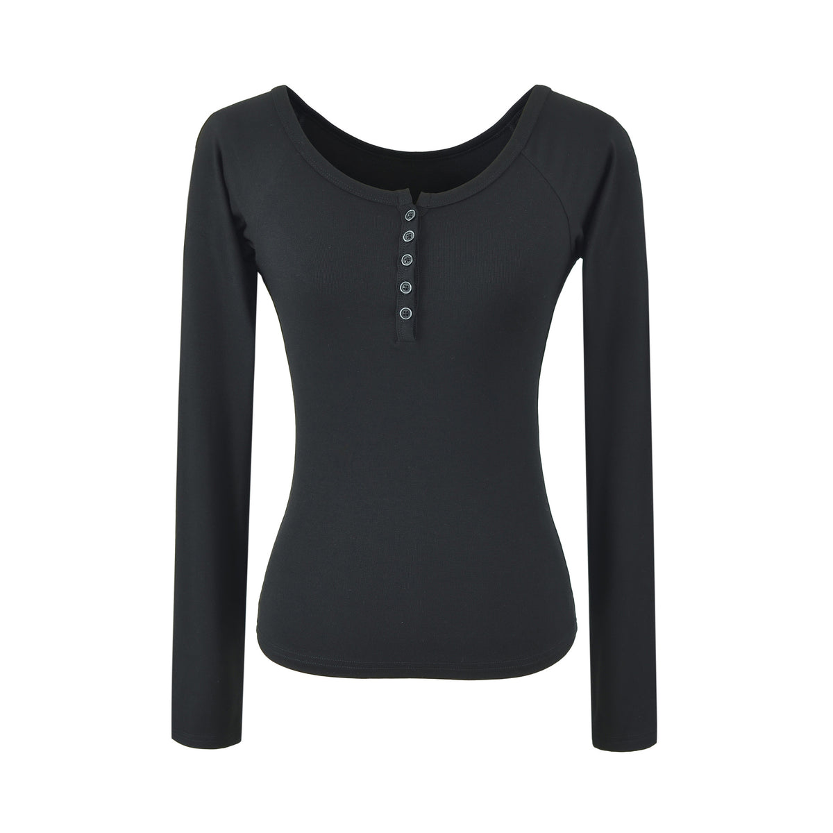 Henley Long Sleeve Slim Fit T-Shirt