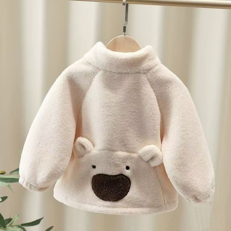 Kids Sherpa Fleece Jacket Thick Warm Outerwear for Boys and Girls