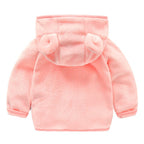 Baby Girl Plush Coat Autumn Winter Princess Style Fleece Jacket Knit Sweater Outerwear