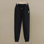 Warm Fleece Thickened Women's Pants Winter Loose Cuffed Slimming Elastic Waist Casual Long Trousers Harem Sweatpants