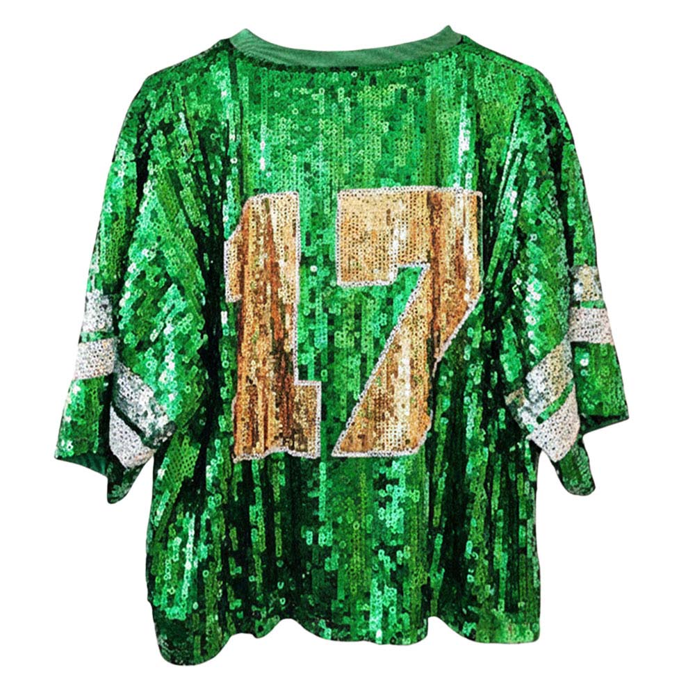 Sequin Lucky Clover Graphic Sport Tee