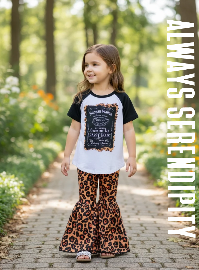 Kids Morgan Wallen Concert Flare Pants Set ✨ Trendy Western Gameday Outfit