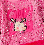 The "Cindy Lou" Shimmering Christmas Sequin Bell-Bottom Set