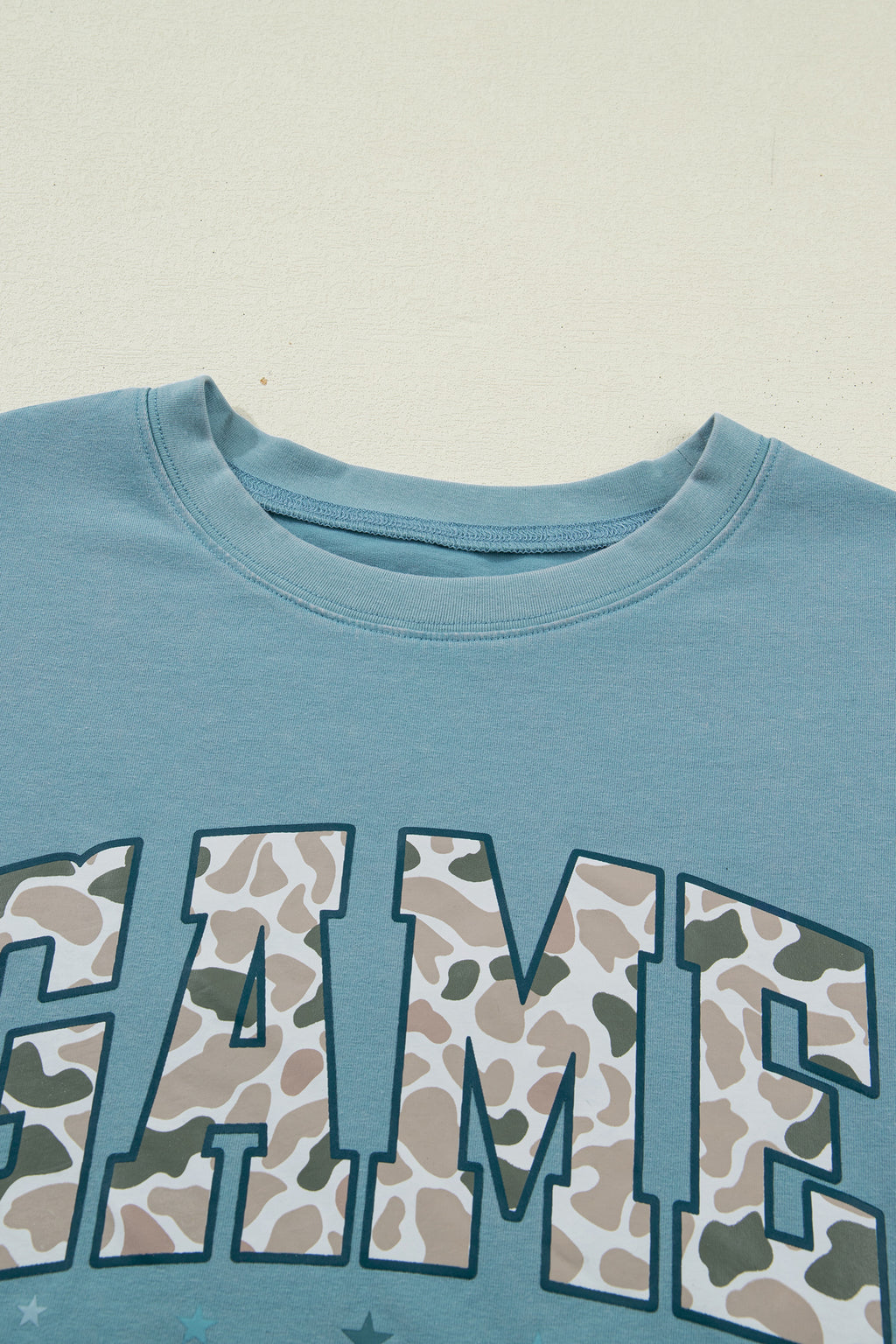 Stone Blue Camo GAME DAY Graphic T Shirt