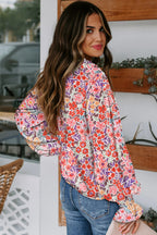 Casual Cakewalk Floral Smocked Blouse