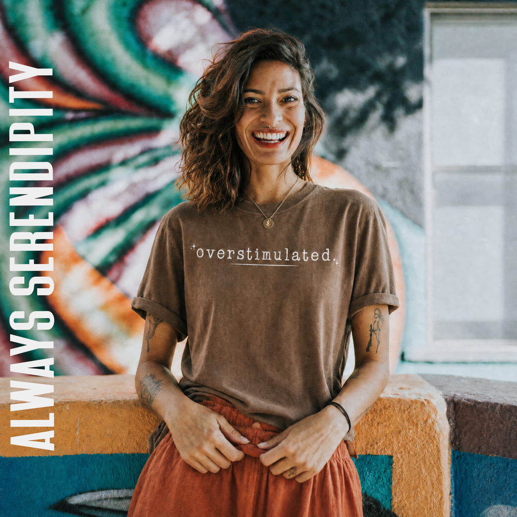 "Overstimulated" Vintage-Wash Graphic Tee