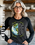 "Power of Love" Retro Earth Raglan Tee