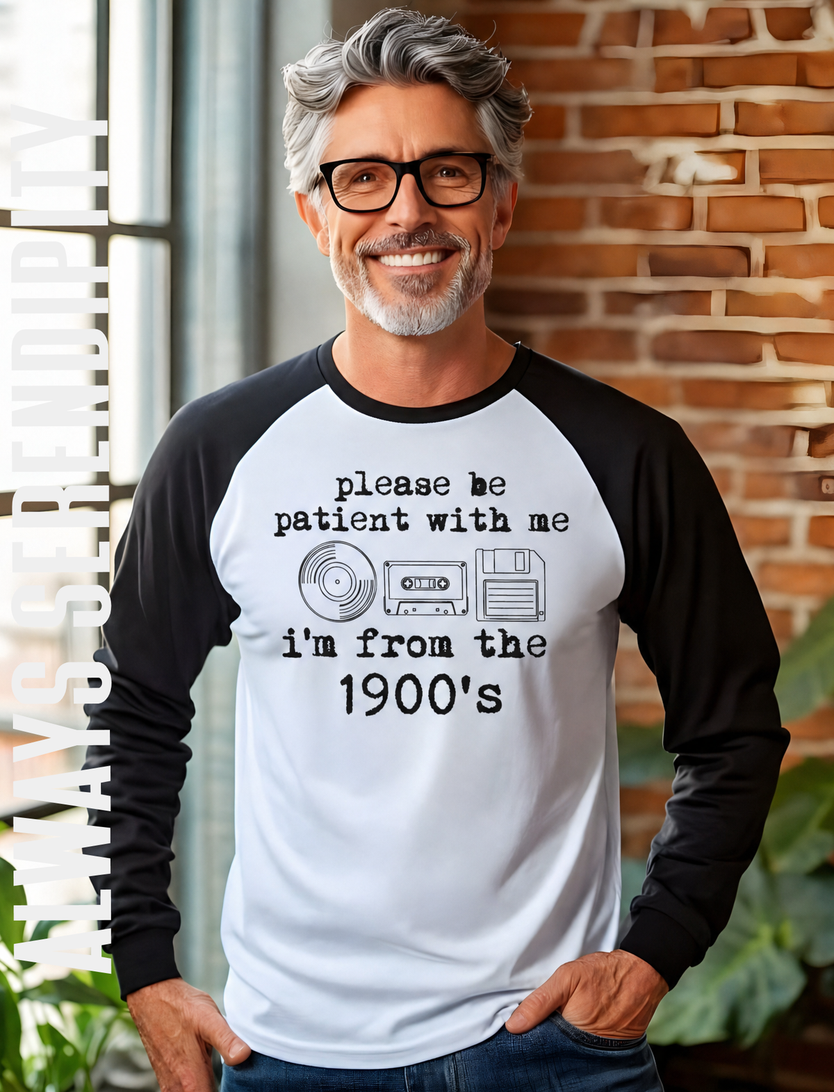 "Please Be Patient With Me, I'm From The 1900s" Retro Raglan